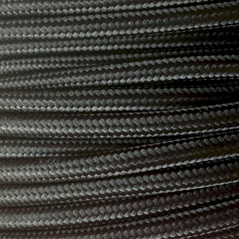 Cordon électrique textile noir - Vendu au mètre