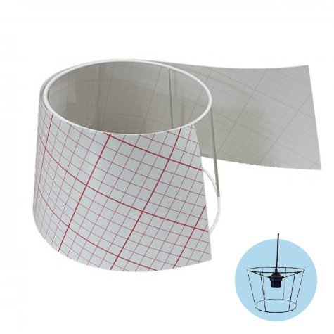 Accessoire pour abat-jour - découpe polyphane adhésif blanc 30/100 - D25