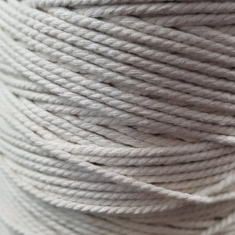 Habillage  - corde coton Macramé - 2 mm / 100 M - Ecru