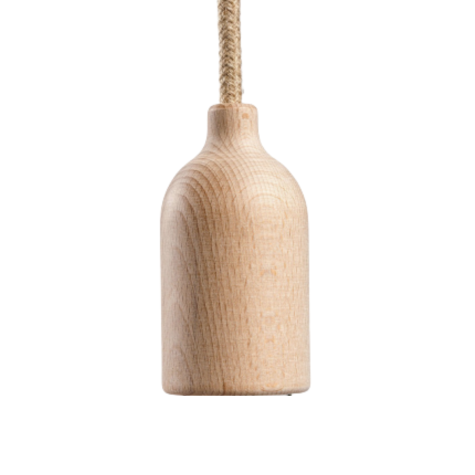 Accessoire pour abat-jour -  KIT Douille E27 - cône - Bois (pour ampoule déco)