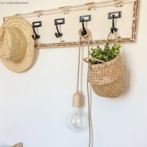 Accessoire pour abat-jour -  KIT Douille E27 - cône - Bois (pour ampoule déco)