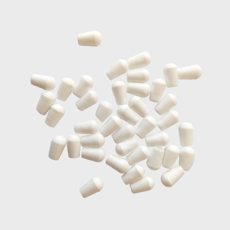 Accessoire pour abat-jour - Lot 12 - Embout enveloppant rond 3 mm en plastique BLANC pour pied