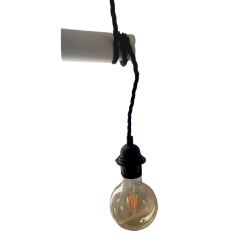 Accessoire pour abat-jour - Patère pour lampe baladeuse - Noir