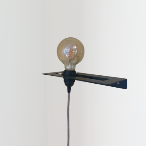 Accessoire pour abat-jour - Plaque de chevet murale à suspendre - Blanc