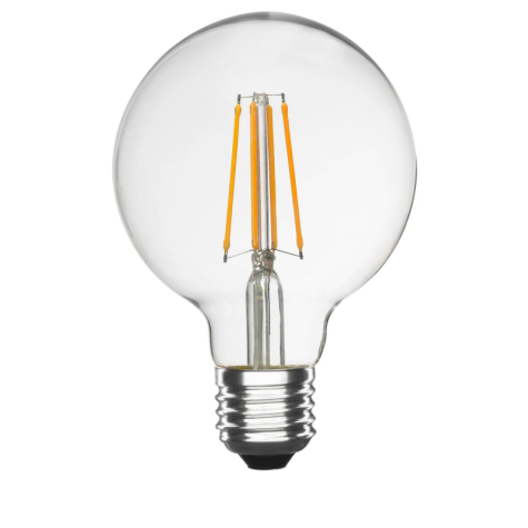 Ampoule LED transparente à filaments - ⌀ 9.30 cm - E27
