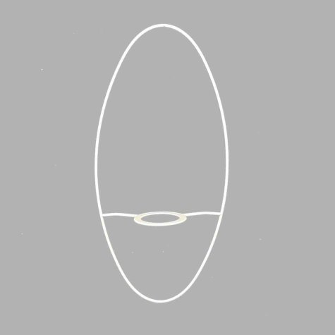 Applique - applique murale - Ovale  27/13 cm