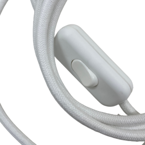 Baladeuse - Cordon électrique baladeuse avec INTERRUPTEUR  et DOUILLE - Blanc - longueur 1.80 M