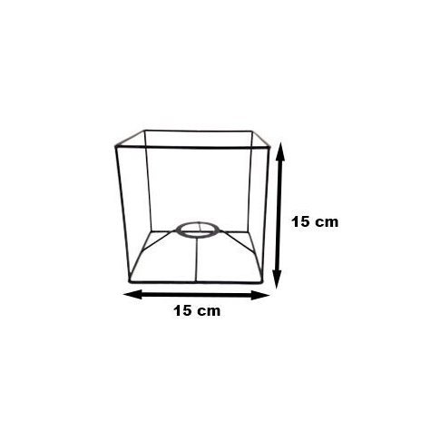 Carcasse abat-jour - Carcasse cubique - 15 cm x 15 cm