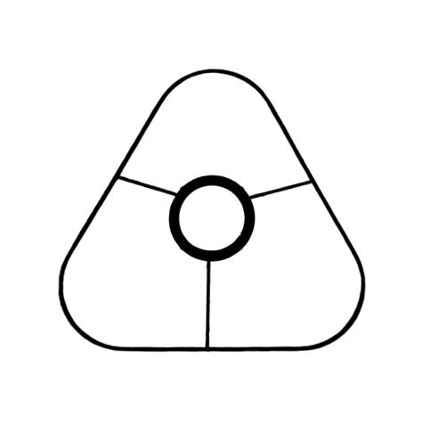 Carcasse abat-jour - Fixation Triangle coins arrondi 18 cm