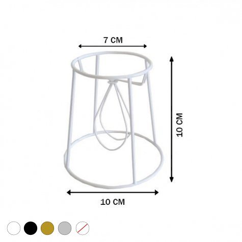 Carcasse abat-jour - Tendu Pince Flamme T10