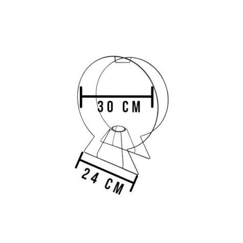 Carcasse abat-jour - Lampe à poser - TERRA - Hauteur 37 cm