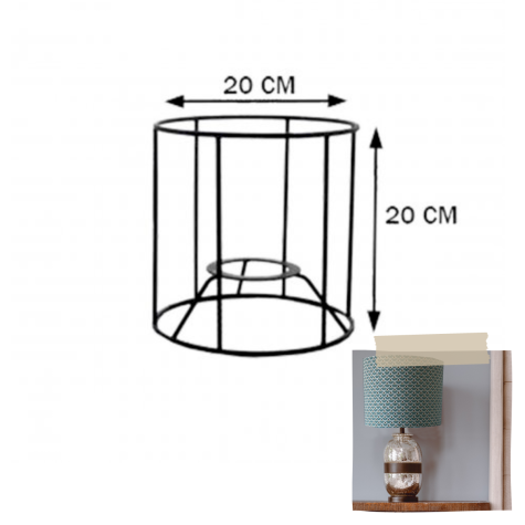 Carcasse d'abat-jour -  Cylindrique - C20H20
