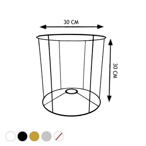 Carcasse d'abat-jour -  Cylindrique - C30H30