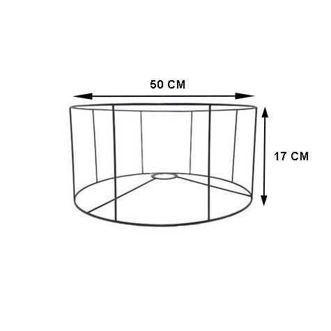 Carcasse d'abat-jour - Cylindrique C50 - 50x17