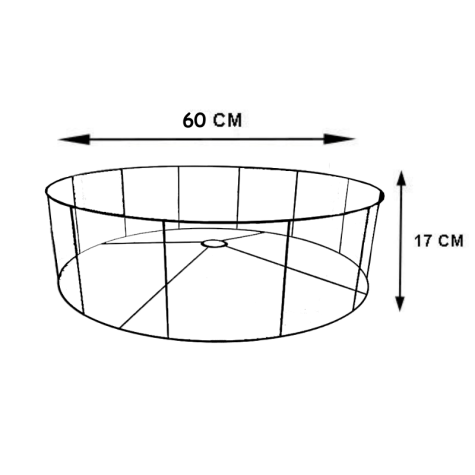 Carcasse d'abat-jour - Cylindrique C60 - 60x17