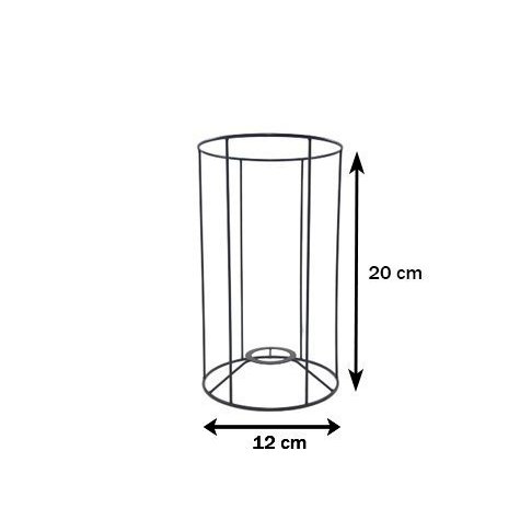 Carcasse d'abat-jour - Cylindrique CC12 - ⌀ 12 cm / Hauteur 20 cm