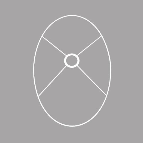 Carcasse d'abat-jour - FIXATION OVALE POUR ABAT JOUR 20 CM