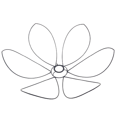 Carcasse d'abat-jour -  nénuphar 48 cm pour suspension