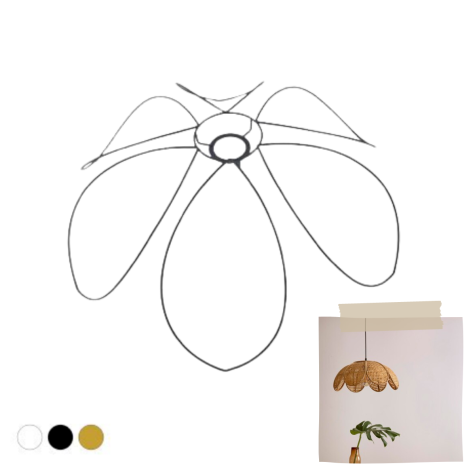 Carcasse d'abat-jour -  nénuphar 48 cm pour suspension