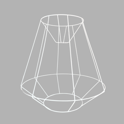 Carcasse d'abat-jour - suspension lanterne - 40 cm