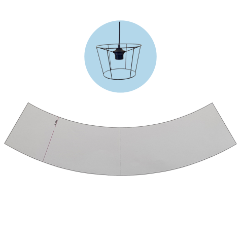 Dessin de gabarit sur FEUILLE pour carcasse d'abat jour - D20