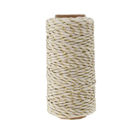 Habillage  - Corde coton 1.50 mm - doré - 30 M