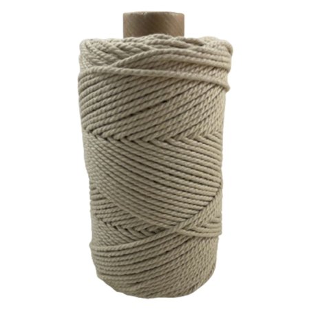 Habillage  - fil de coton Macramé - 2 mm - Biscuit / 100 M
