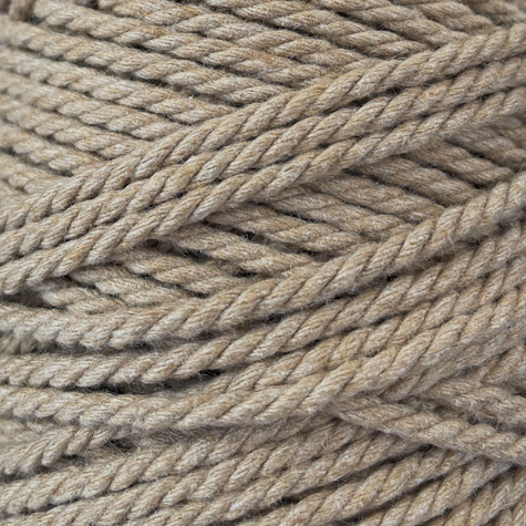 Habillage  - fil de coton Macramé - 2 mm - Sable / 100 M -