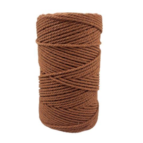 Habillage  - fil de coton Macramé - 2 mm - Terracotta / 100 M