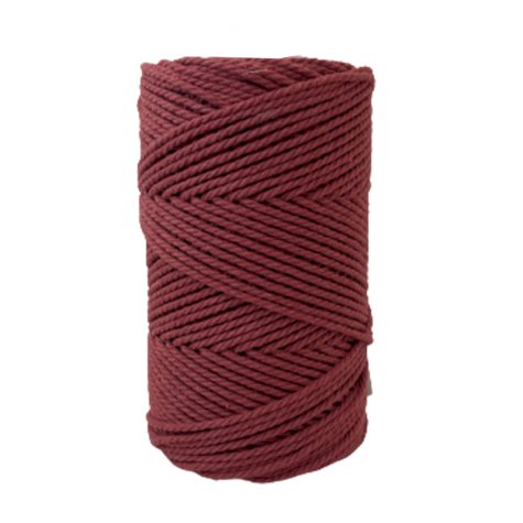 Habillage  - fil de coton Macramé - 2 mm - Tuile / 100 M -