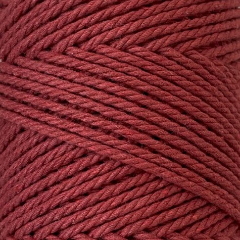 Habillage  - fil de coton Macramé - 2 mm - Tuile / 100 M -