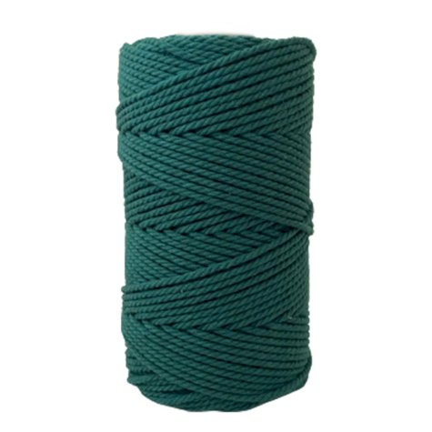 Habillage  - fil de coton Macramé - 2 mm - Vert sapin / 100 M -