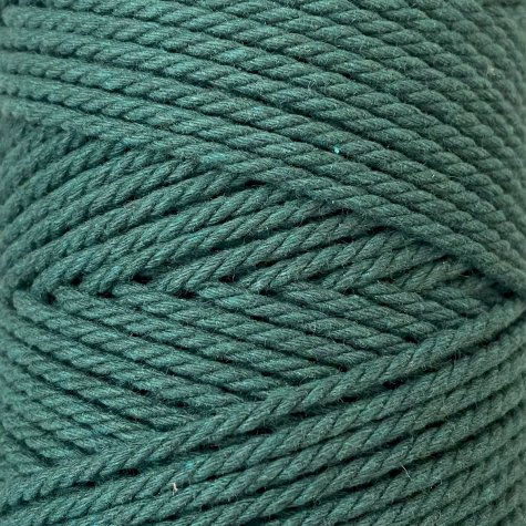 Habillage  - fil de coton Macramé - 2 mm - Vert sapin / 100 M -