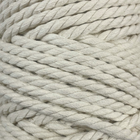 Habillage  - fil de coton Macramé - 7 mm - Couleur écru / 50 M