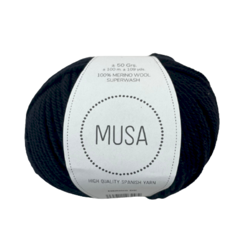 Habillage  - Laine mérinos épaisse ≈  2mm - DK  - Noir / 100 M