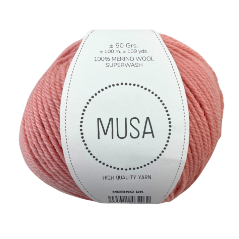 Habillage  - Laine mérinos épaisse ≈  2mm - DK  - Rose corail/ 100 M