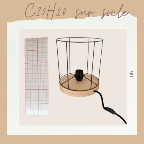 Kit Carcasse d'abat-jour -  DIY - C20H20 sur socle