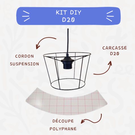Kit carcasse d'abat-jour - DIY -  D20