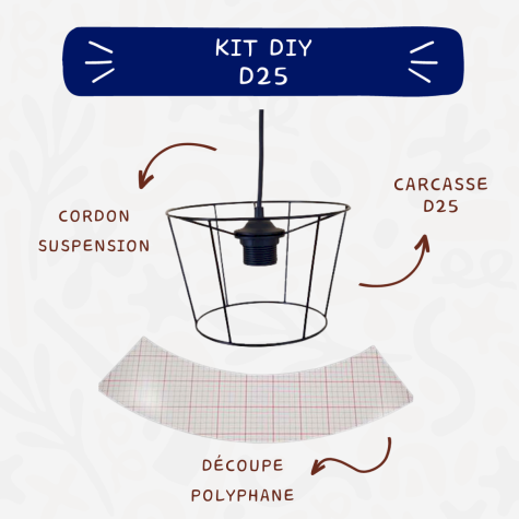 Kit carcasse d'abat-jour - DIY -  D25