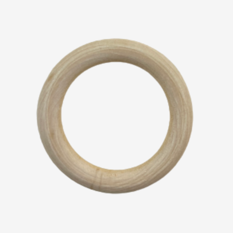 Loisirs créatif -  Anneau en bois - macramé/hochet - 6,50 cm