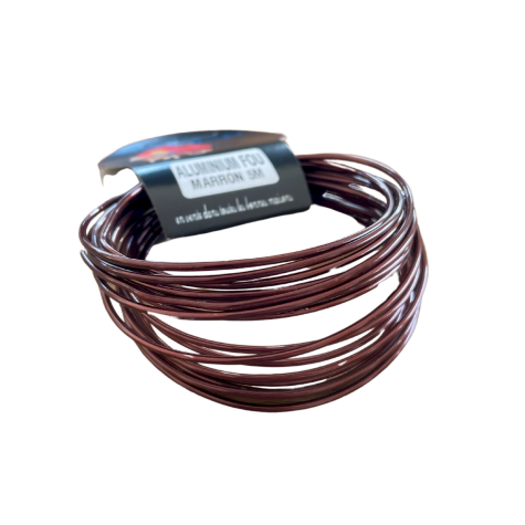 Loisirs créatif - Fils - fil aluminium Chocolat - 2 mm - 5 M