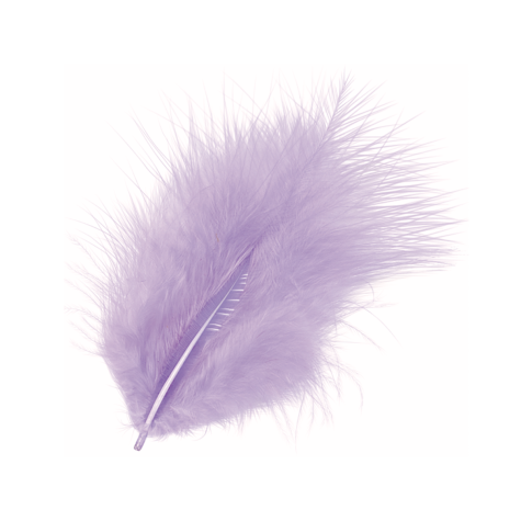Loisirs créatif -  plumes marabout -Lilas - 15 pièces