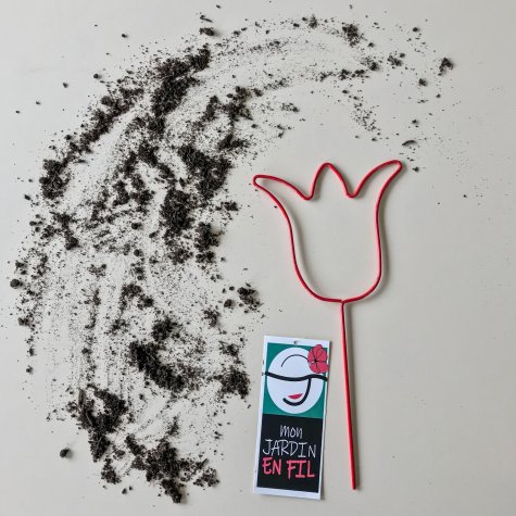 Pic pour composition florale et loisirs créatifs -  Motif coquelicot