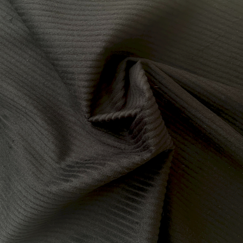 Mercerie - Tissu coupon 30 x 100 cm - velours côtelé - Noir