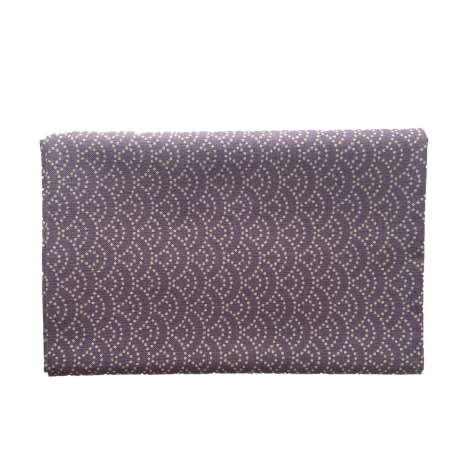 Mercerie - Tissu coupon 45 x 55 cm - Vague en point seigahia japonais - violet