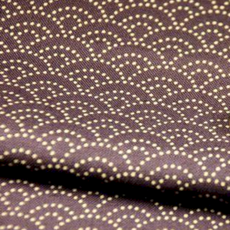 Mercerie - Tissu coupon 45 x 55 cm - Vague en point seigahia japonais - violet