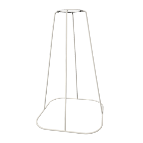 Pied de lampe conique - base carré arrondis - Hauteur 24 cm