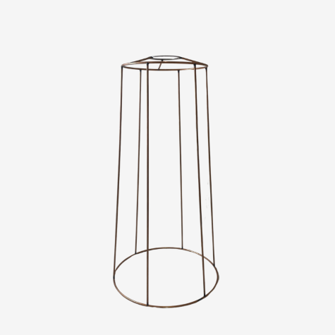 Pied de lampe conique (boho) - base cercle - Hauteur 38 cm